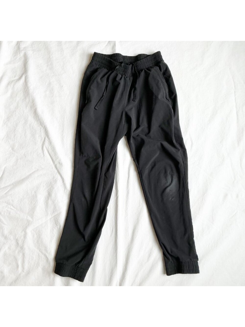 All In Motion Black Jogger Pants Boys Medium Elastic Waist Stretch Fit